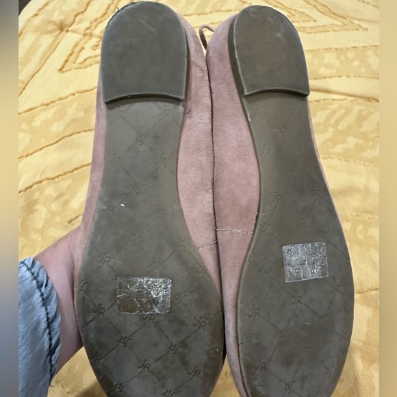 Jack Rogers champagne Dusty rose tan Lucie suede scalloped edge ballet flats 8 - Picture 5 of 7